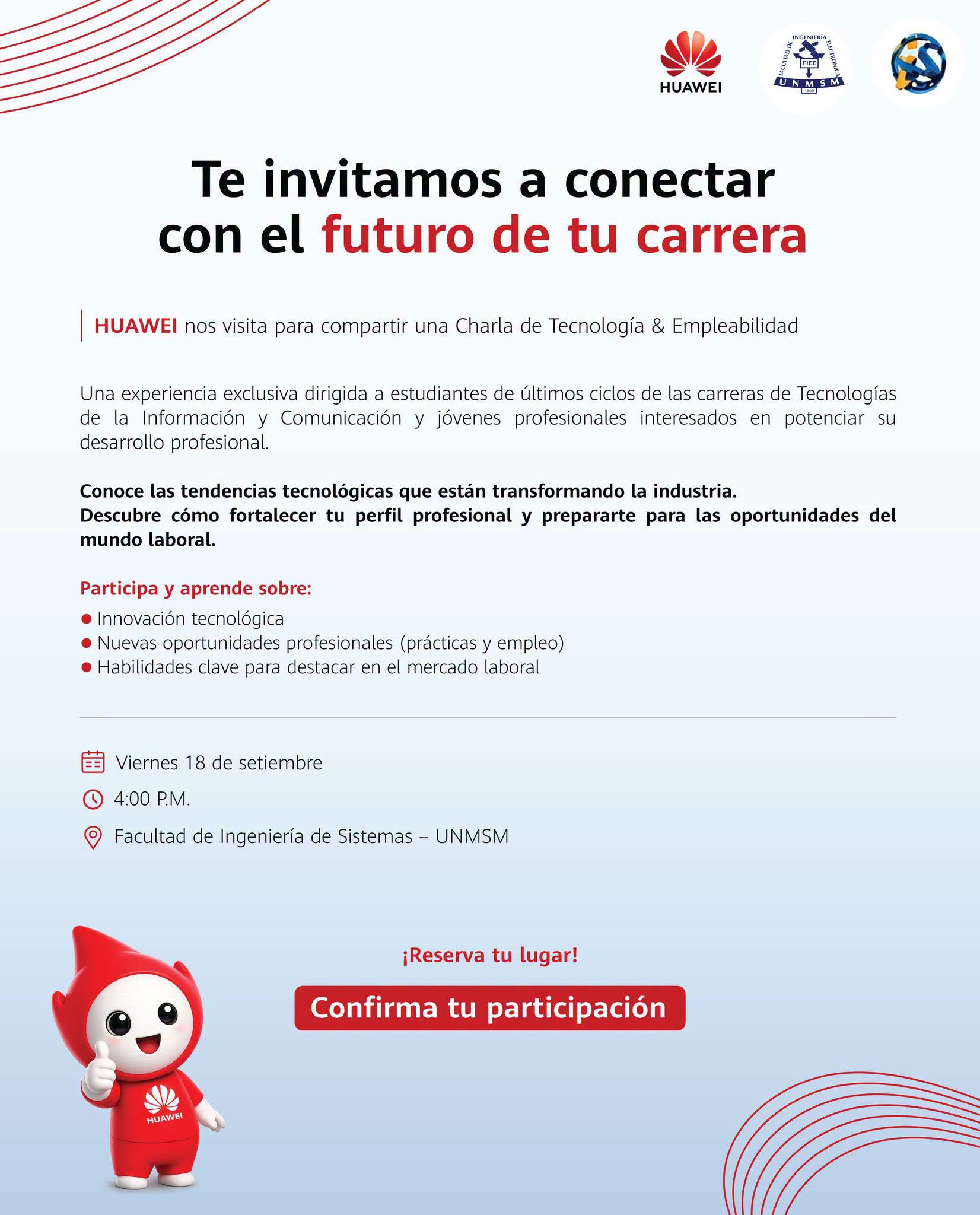 CHARLA DE TECNOLOGÍA Y EMPLEABILIDAD SECTOR TECNOLÓGICO DE HUAWEI