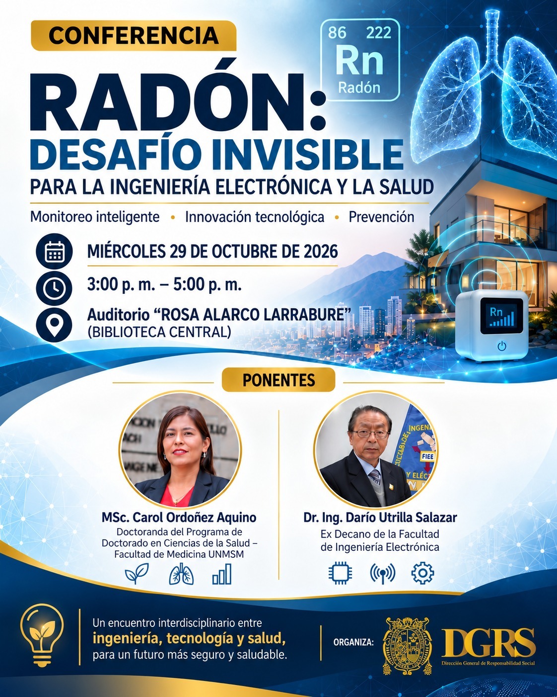 Conferencia Radón: Desafío Invisible Para la Ingeniería Electrónica y la Salud